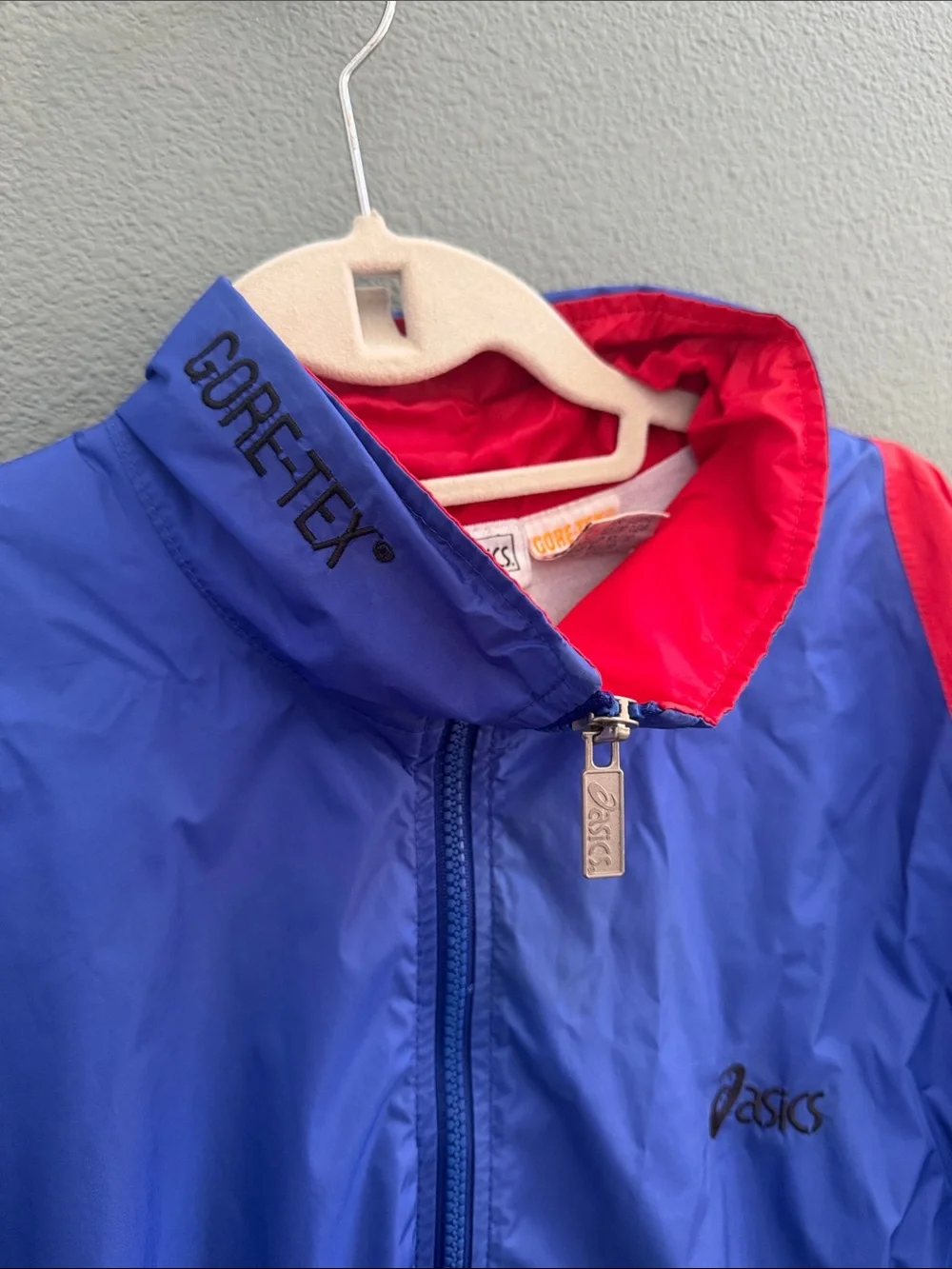 Vintage Asics Sz L Windbreaker Mens Goretex Full Zip Lightweight Jacket 90s